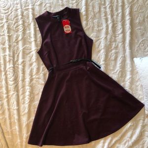 Forever 21 Plum High-Neck A-line Dress